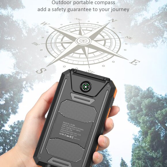 Solar Power Bank 20100mAh, 20W PD Fast Charging Portable Charger - Picture 6 of 15